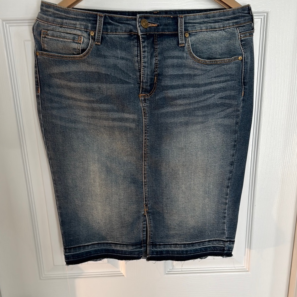 Denim Pencil Skirt